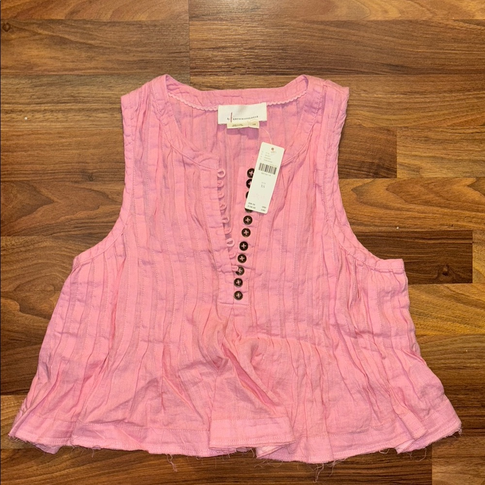 Anthropologie Pink Tank Top